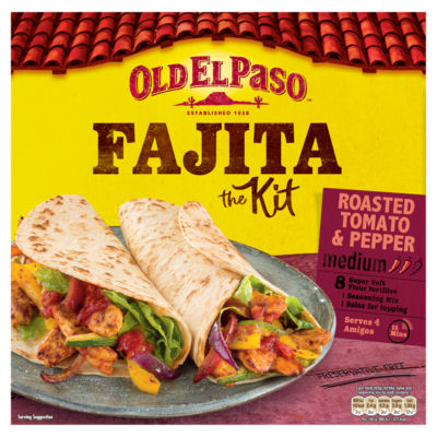 Old El Paso Tomato & Pepper Fajita Kit 505G