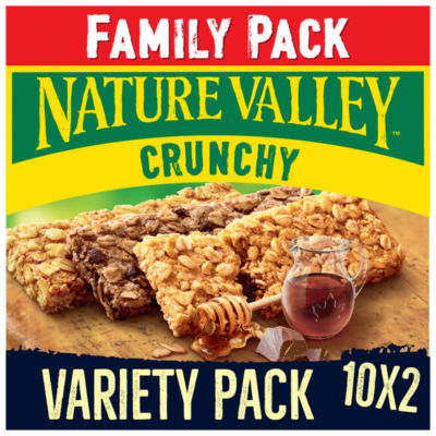 Nature Valley Crunchy Cereal Bars Family Pack - Variety 10 x 42g