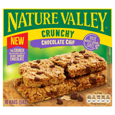 Nature Valley Cereal Bars Crunchy Chocolate Chip 5 x 42g (210g)