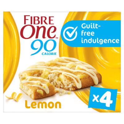 Fibre One 90 Calorie Lemon Drizzle Squares 4 x 24g (96g)