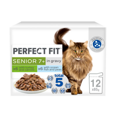 Perfect Fit Senior Cat Food Pouches Mixed 12 x 85g