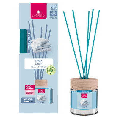 Cristalinas Fresh Linen Reed Diffuser 35ml - ASDA Groceries