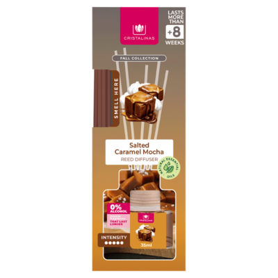 Cristalinas Salted Caramel Mocha Reed Diffuser 35ml - ASDA Groceries