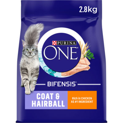 Purina One Coat And Hairball Chicken Dry Cat Food 2.8Kg