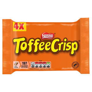 Nestle Toffee Crisp Biscuit Bar 4 Pack Multipack 152g