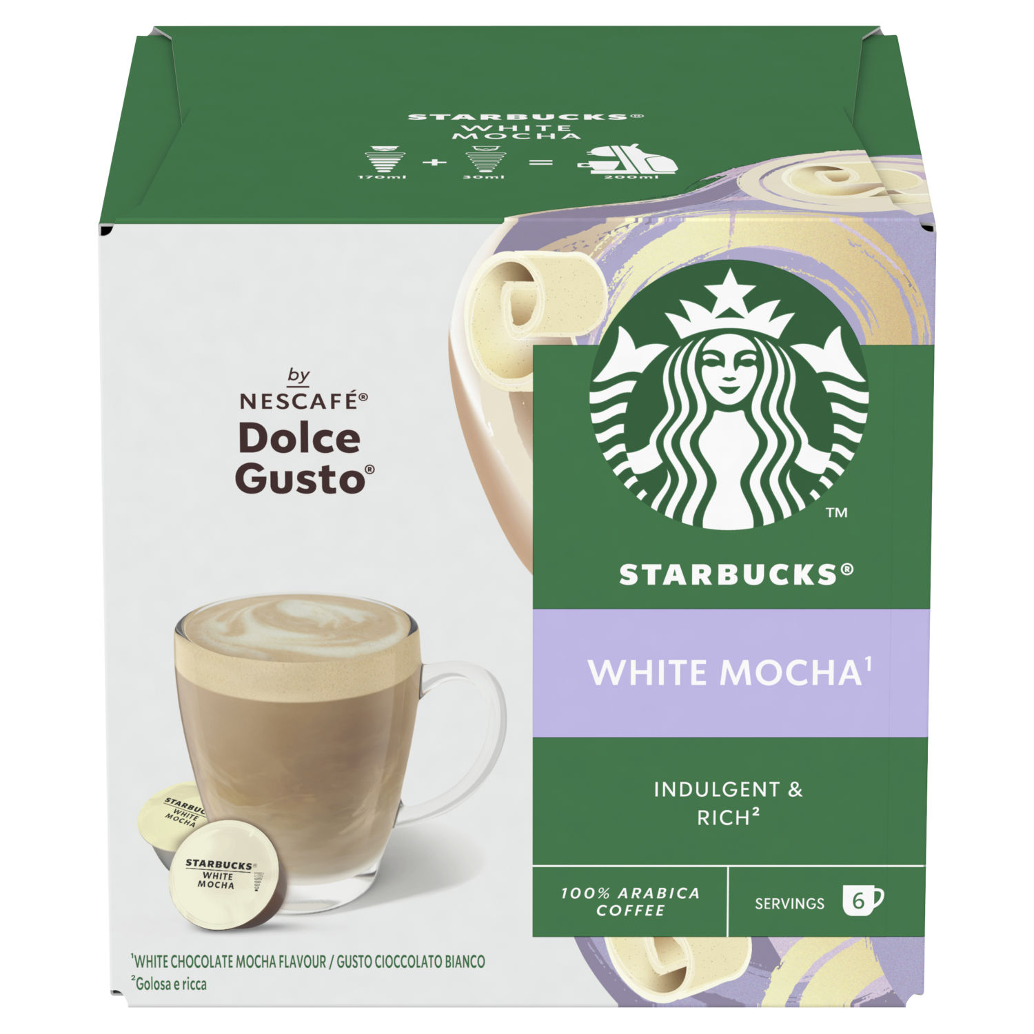 Starbucks White Mocha Coffee Pods for Dolce Gusto 123g