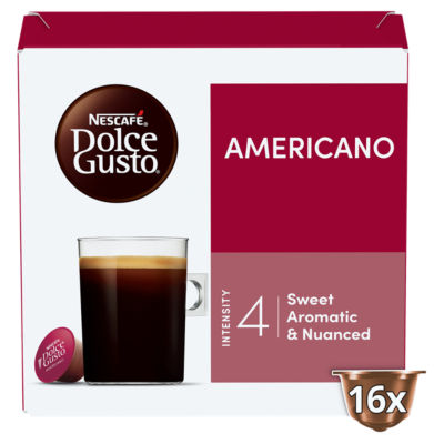 NESCAFE DOLCE GUSTO Americano Coffee Pods 16 Pack 136g