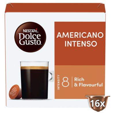 NESCAFE DOLCE GUSTO Americano Intenso Coffee Pods x16 132.8g