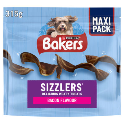 Bakers Sizzlers Dog Treats - Bacon Flavour - 315g - Image 3