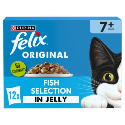 Felix Original Senior Fish Selection in Jelly Wet Cat Food 12x85g