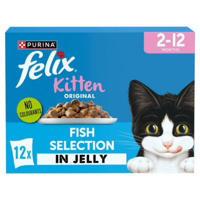 Felix Kitten Original Pouches in Jelly - Saver Pack: Fish Selection (24 x 85g)