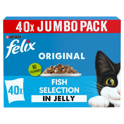 Felix Original Fish Selection in Jelly Wet Cat Food 40x85g