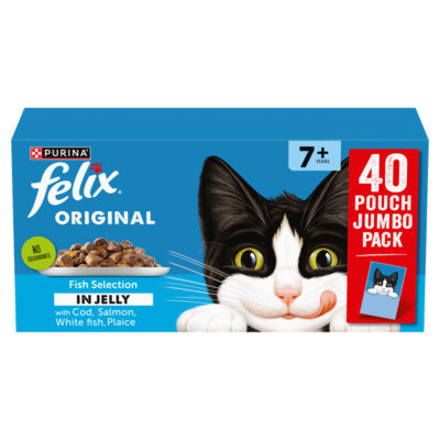 Felix Original Senior Fish Selection in Jelly Cat food 40x85g
