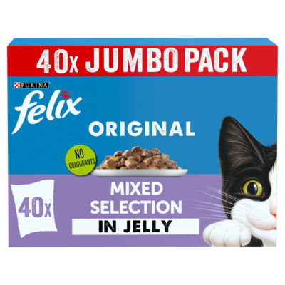 FELIX Original Mixed Selection in Jelly Wet 3.4 kg (Pack of 40), 40 Pouches - Image 9