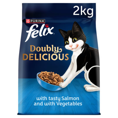Felix doubly delicious salmon vegetables dry cat food