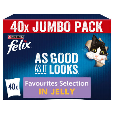 Felix As Good It Looks Jelly Beef Chicken Salmon Tuna Adult Wet Cat Food