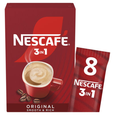 Nescafe 3In1 Original Instant Coffee Sachets 8 X 16G