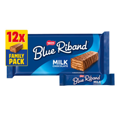 Blue Riband Milk Chocolate Wafer Biscuit Bar 12 Pack Multipack 216g