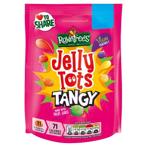 Rowntrees Jelly Tots Tangy Sweets Sharing Bag 140g