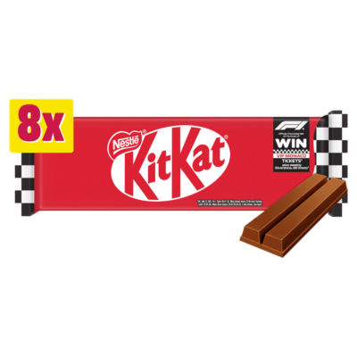KitKat 2 Finger Milk Chocolate Biscuit Bars 8 Pack Multipack 165.6g