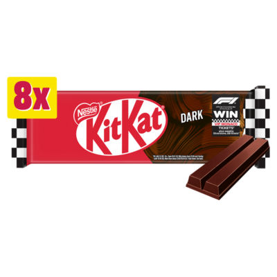 KitKat 2 Finger Dark Chocolate Biscuit Bar 8 Pack Multipack