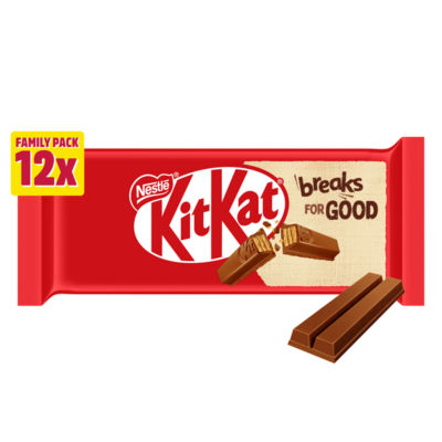 KitKat 2 Finger Milk Chocolate Biscuit Bars 12 Pack Multipack 248.8g