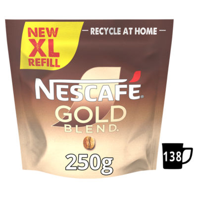 Nescafe Gold Blend Instant Coffee Paper Refill Pouch 250g