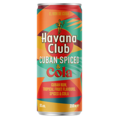Havana Club Cuban Rum, Tropical Fruit Flavours, Spices & Cola 250ml