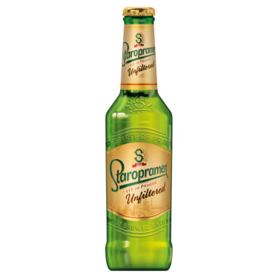 Staropramen Premium Czech Style Unfiltered Pilsner Lager Beer 500ml Bottle