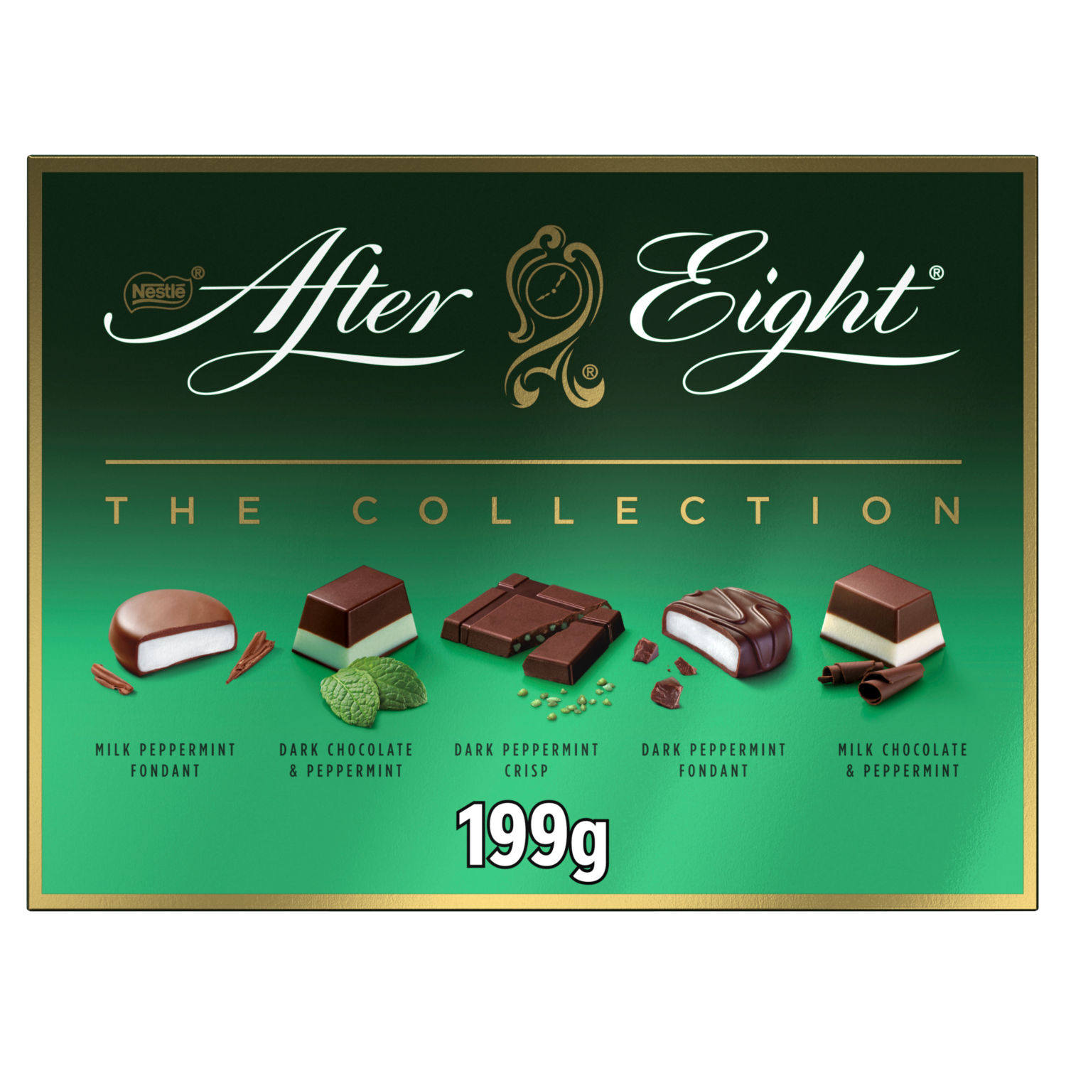 After Eight Dark and Milk Peppermint Mint Chocolate Box 199g