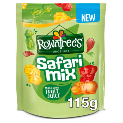Rowntrees Rowntree's Safari Mix Sweets Sharing Bag 115g