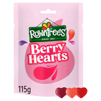 Rowntrees Rowntree's Berry Hearts Sweets Sharing Bag 115g
