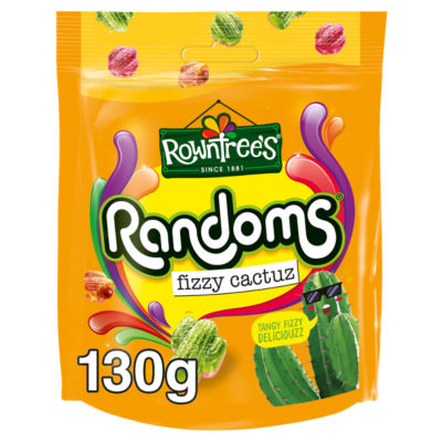 Rowntrees Randoms Fizzy Cactuz Sour Sweets 130g