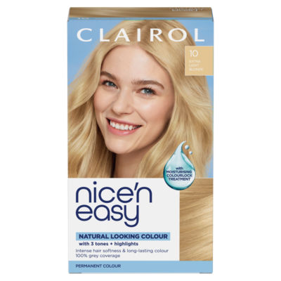 Clairol Nice’n Easy Nice'n Easy Permanent Hair Dye, 10 Extra Light Blonde