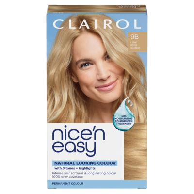 Clairol Nice'n Easy Crã¨Me, Natural Looking Oil Infused Permanent Hair Dye, 9B Light Beige Blonde - Image 4