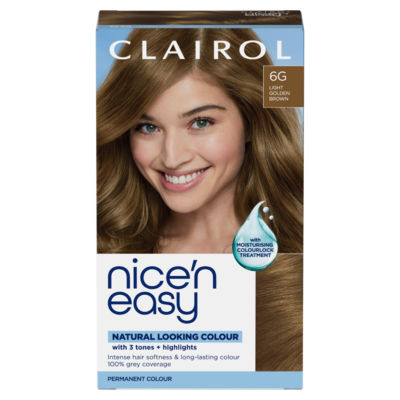 Clairol Nice’n Easy Nice'n Easy Permanent Hair Dye, 6G Light Golden Brown