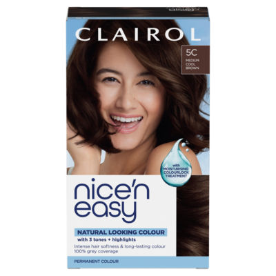 Clairol Nice'n Easy Permanent Hair Dye 5C Medium Cool Brown