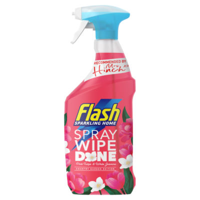 Flash Spray Wipe Done Country Garden Pink Tulips & White Jasmine Multi ...