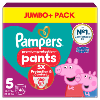 Pampers Premium Protection Pants Size 5, 48 Nappies,Peppapig