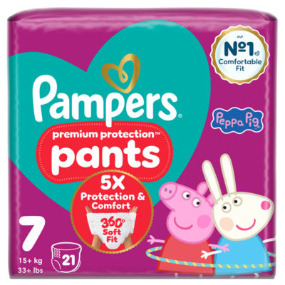 Pampers Premium Protection Pants Size 7, 21 Nappies,Peppapig