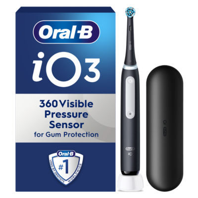 Oral-B Io3 Matte Black Electric Toothbrush Plus Travel Case