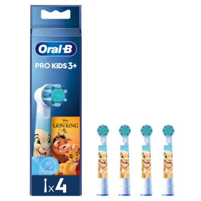 Oral-B Pro Kids 3+ Lion King Electric Toothbrush Replacement Heads 4 Pack