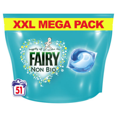Fairy Non Bio Washing Pods 51 Washes 1178.1g