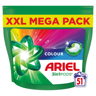 Ariel All in One Washing Pods Colour 51 washes 928.2g