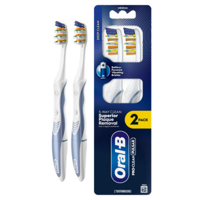 Oral-B Pulsar Pro Clean Medium Toothbrush 2Ct