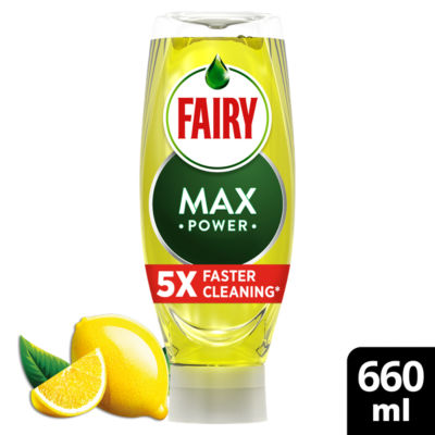 Fairy Max Power Washing Up Liquid Lemon 660ML