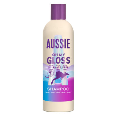 Aussie Oh My Gloss Shampoo 250ml. Deeply Moisturises Dry and Dull Hair. Sulphate Free