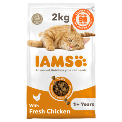 Iams Adult 1+ Cat Food With Fresh Chicken 2Kg