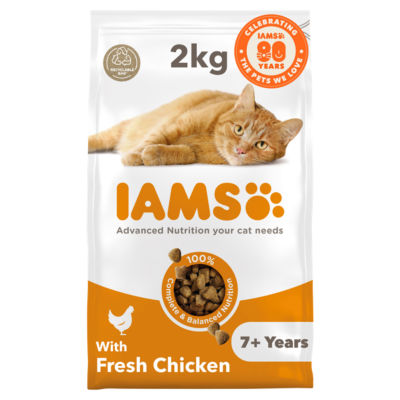 Iams Senior Cat Food with Fresh Chicken 2kg
