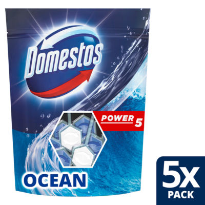 Domestos Power 5 Lime Toilet Rim Blocks 5x 50 g